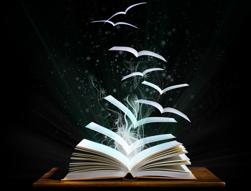 Birds emerging from a book - let your imagination fly!
