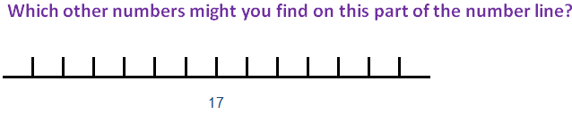 Which other numbers might you find on this part of the number line?