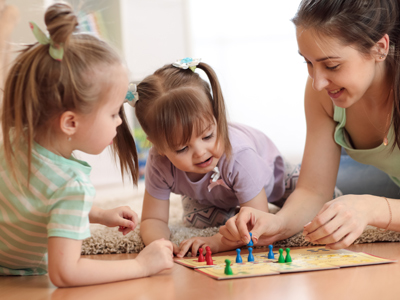 Children playing indoors