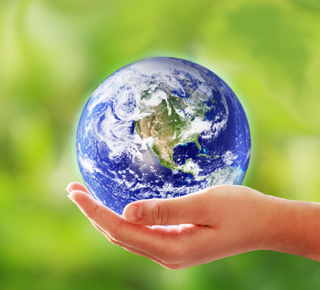 Hands holding a globe Hands holding a globe