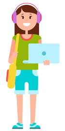 11 Plus Schoolgirl With Laptop