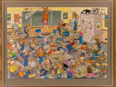 Jigsaw Puzzle On Board