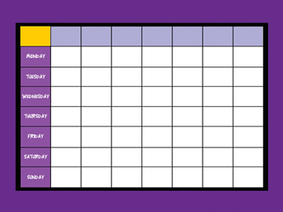 A reward chart used for child discipline