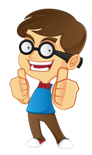 Clever Boy Thumbs Up For Quizzes