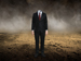 Surreal picture of headless man