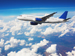 French aeroplane above the clouds.