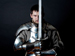 A knight holding a sword