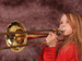 Child playing the trombone