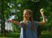 Child playing with a ball