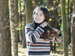Girl wearing a wooly jumper